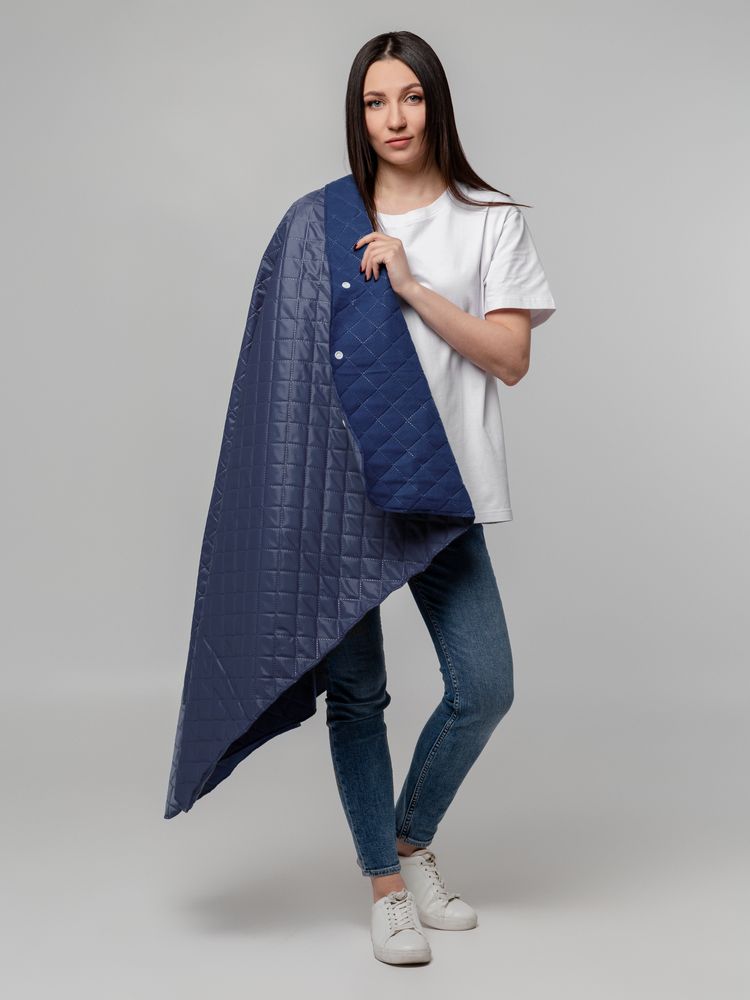 Плед-пончо для пикника SnapCoat, синий — изображение 11