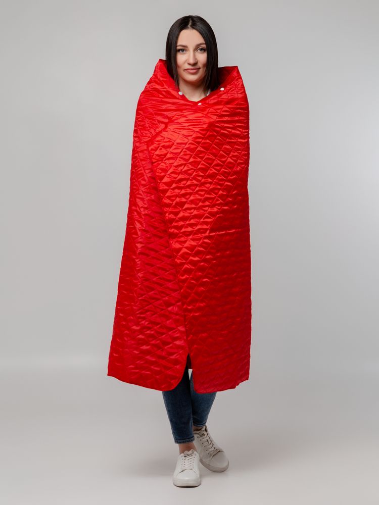 Плед-пончо для пикника SnapCoat, красный — изображение 9