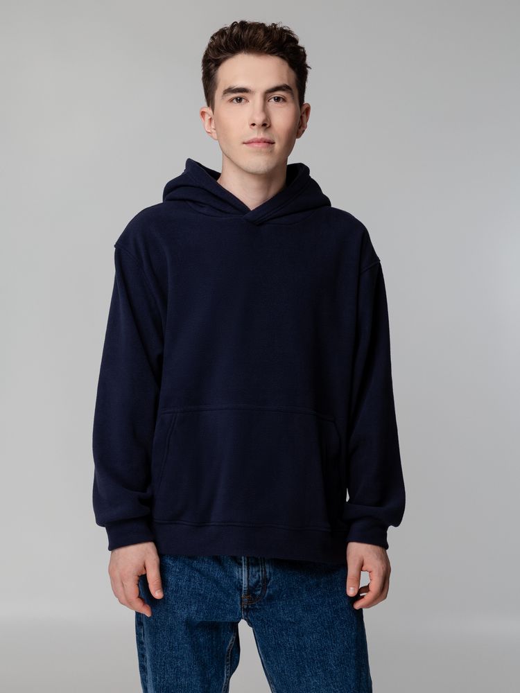 Худи флисовое унисекс Manakin, темно-синее — изображение 6