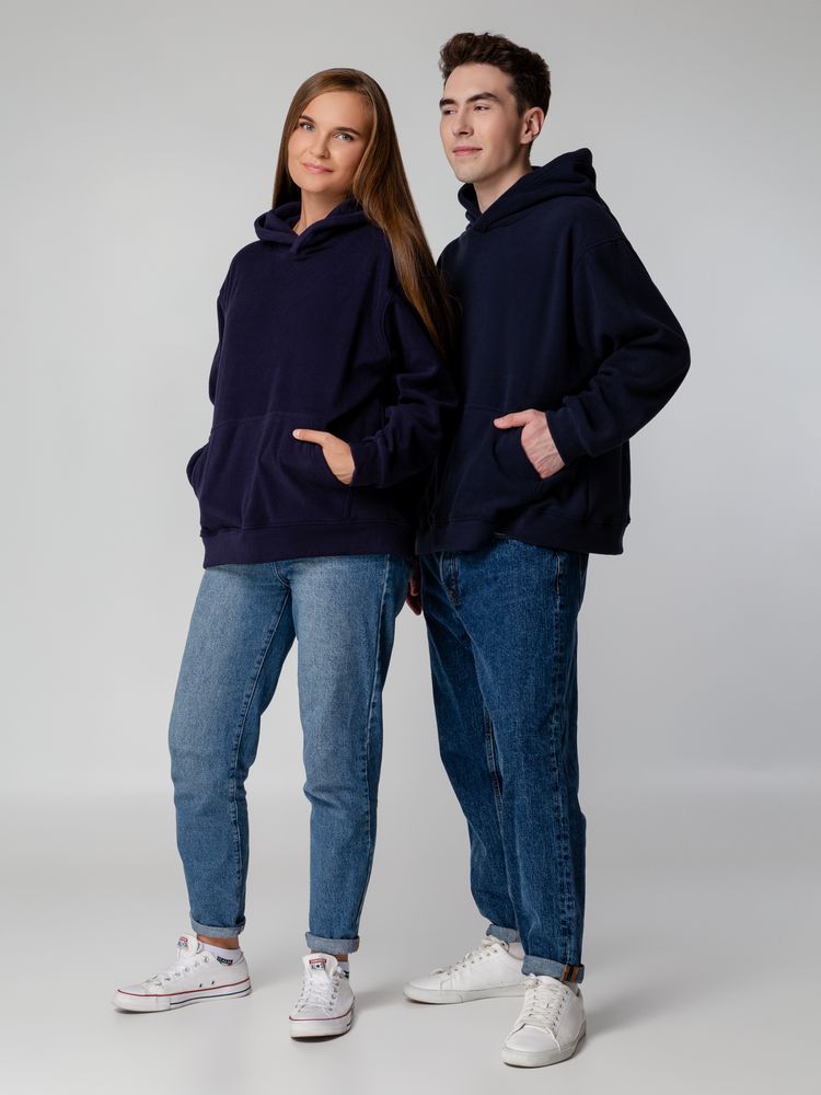 Худи флисовое унисекс Manakin, темно-синее — изображение 10