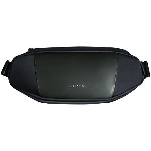 Сумка кросс-боди FlipSling, черная c зеленым