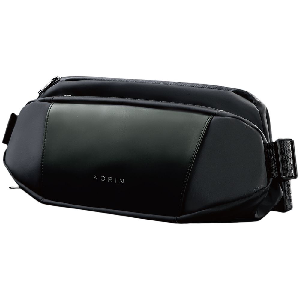 Сумка кросс-боди FlipSling, черная c зеленым — изображение 3