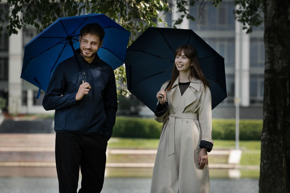 Зонт складной Monsoon, черный — изображение 6