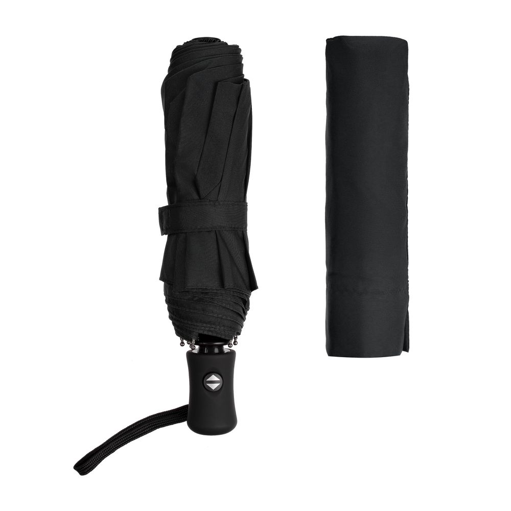 Зонт складной Monsoon, черный — изображение 5