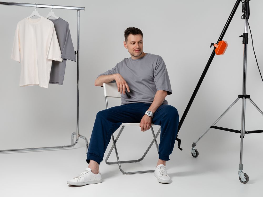 Футболка оверсайз унисекс Kosmos 2.0, кремовая — изображение 10