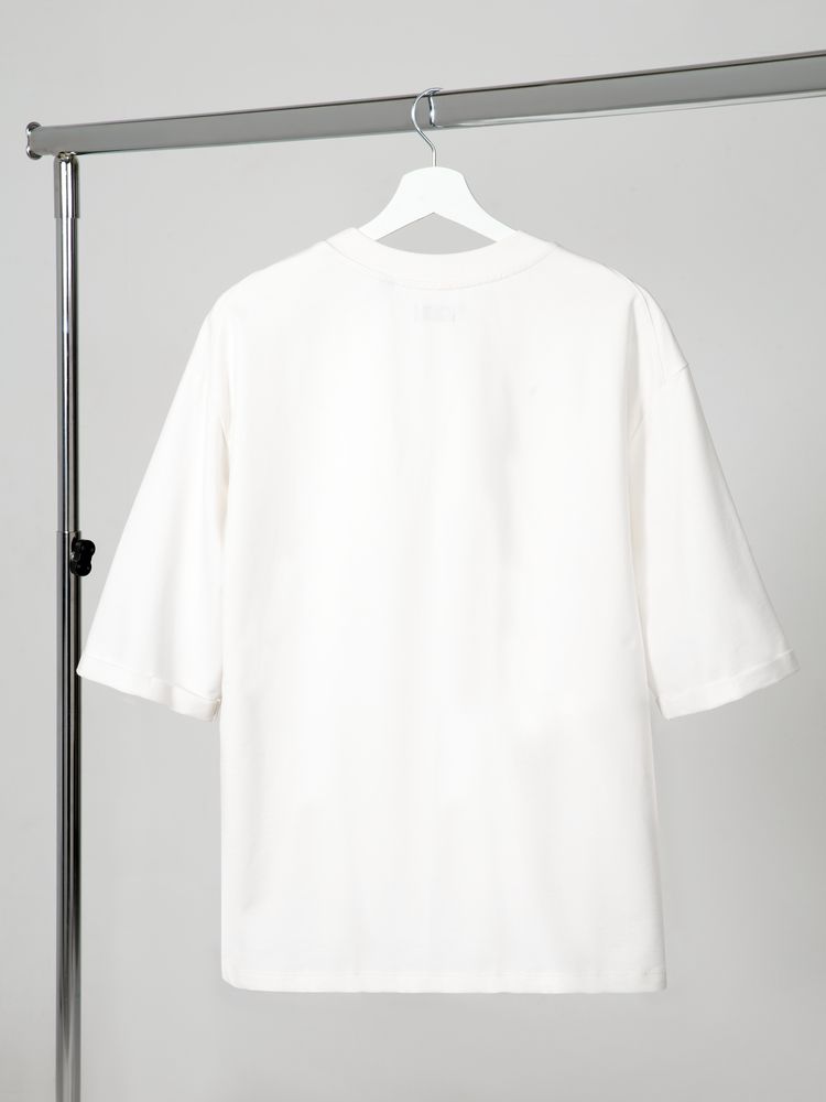 Футболка оверсайз унисекс Kosmos 2.0, кремовая — изображение 3