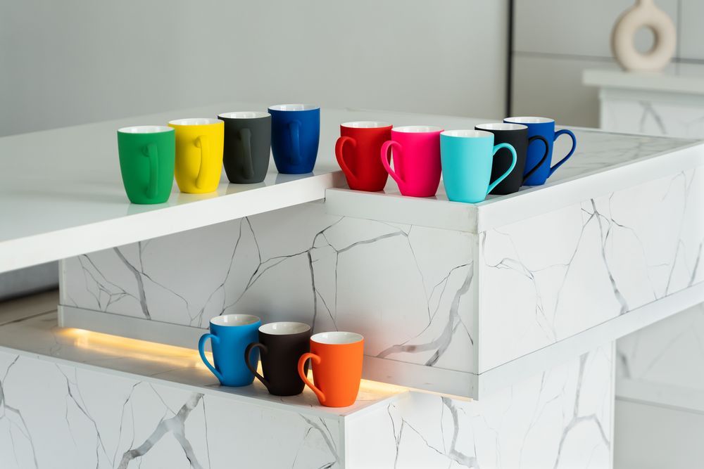 Кружка Good Morning с покрытием софт-тач, ver.2, голубая — изображение 5