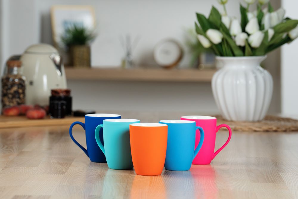 Кружка Good Morning с покрытием софт-тач, бирюзовая — изображение 5