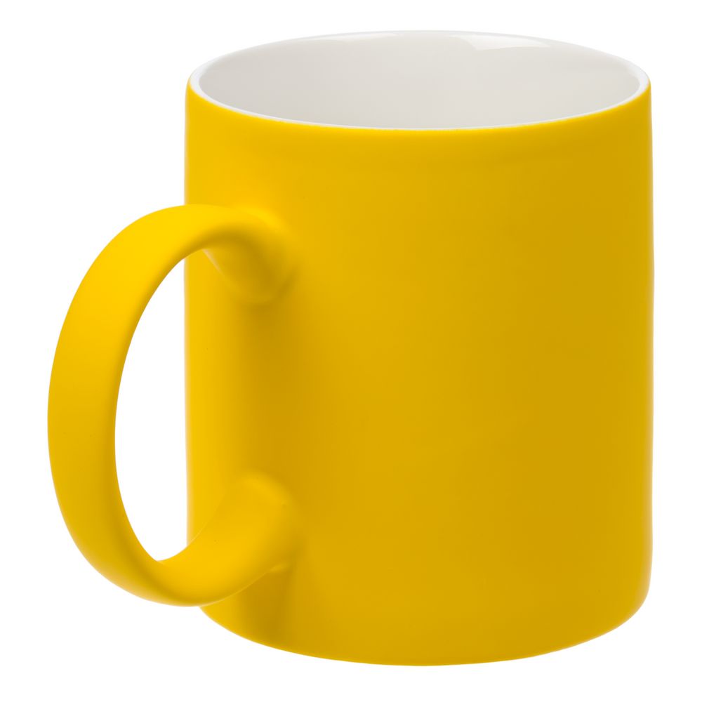 Кружка Promo Soft c покрытием софт-тач, желтая — изображение 3