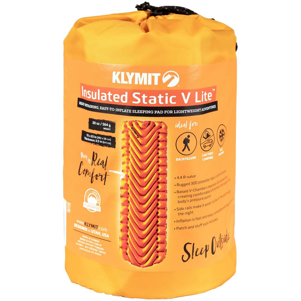 Надувной коврик Insulated Static V Lite, оранжевый — изображение 6