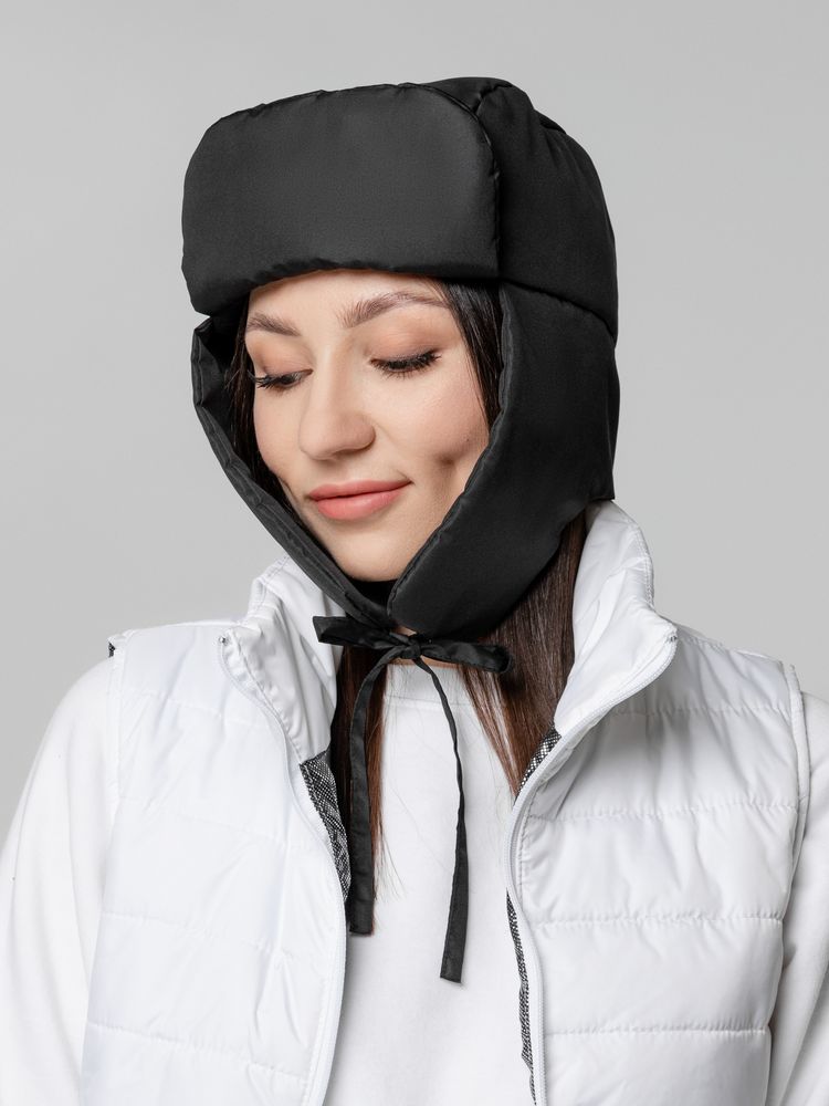 Шапка-ушанка Shelter, черная — изображение 14