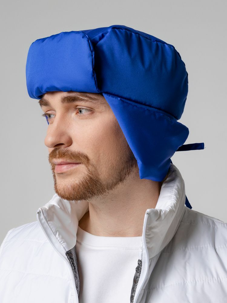 Шапка-ушанка Shelter, ярко-синяя — изображение 16