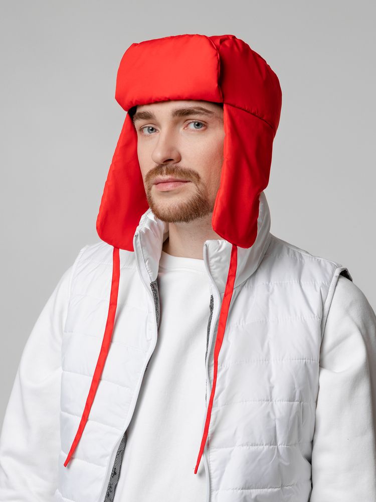 Шапка-ушанка Shelter, красная — изображение 11