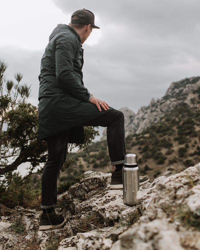 Термос Flask 1000, вакуумный, стальной матовый — изображение 7