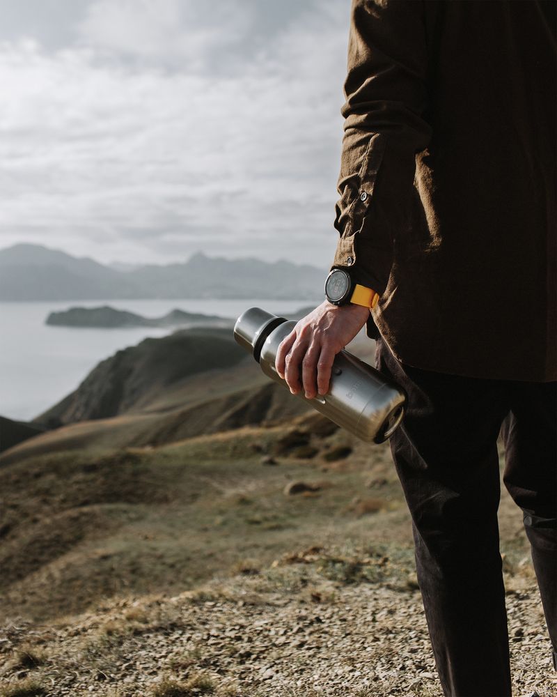 Термос Flask 1000, вакуумный, стальной матовый — изображение 11