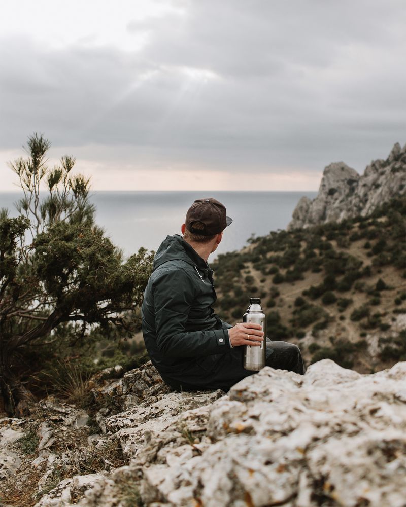 Термос Flask 1000, вакуумный, стальной матовый — изображение 8