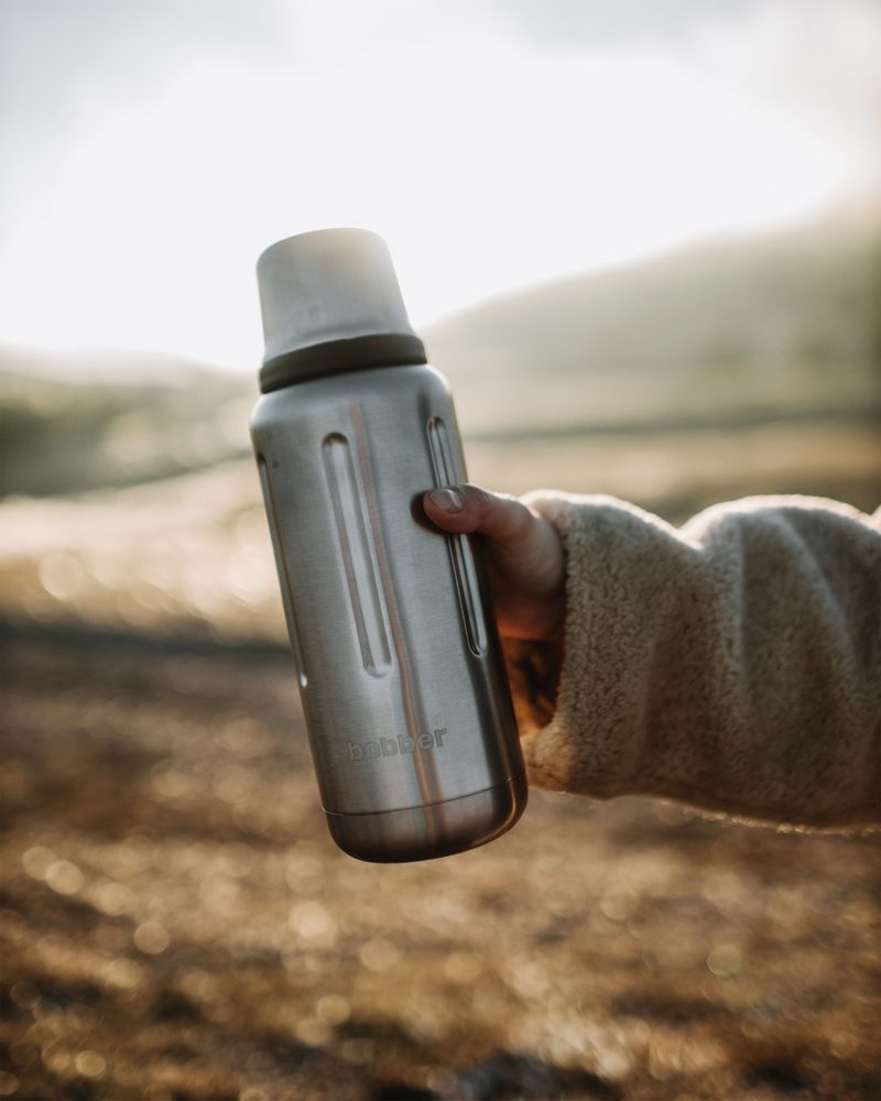 Термос Flask 1000, вакуумный, стальной матовый — изображение 9