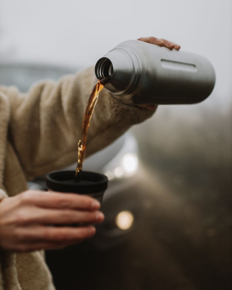 Термос Flask 1000, вакуумный, стальной матовый — изображение 10