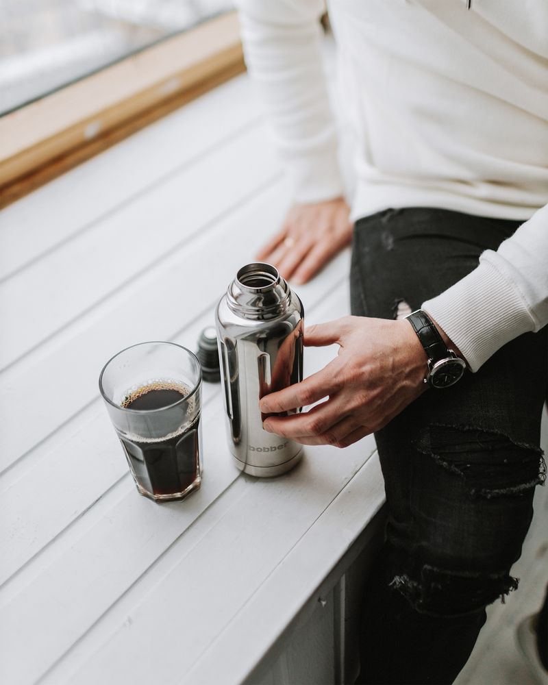 Термос Flask 470, вакуумный, стальной зеркальный — изображение 9