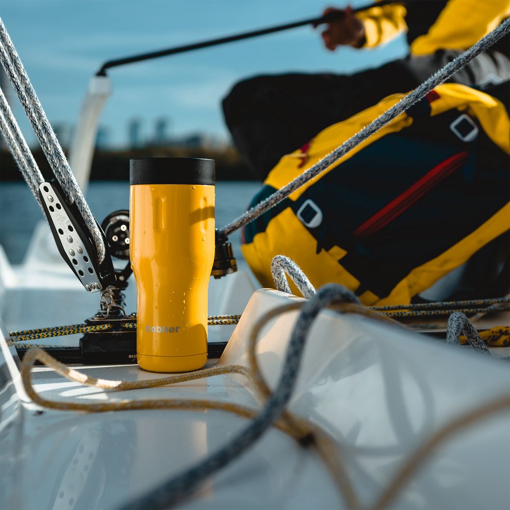 Термостакан Tumbler 470, вакуумный, оранжевый — изображение 6