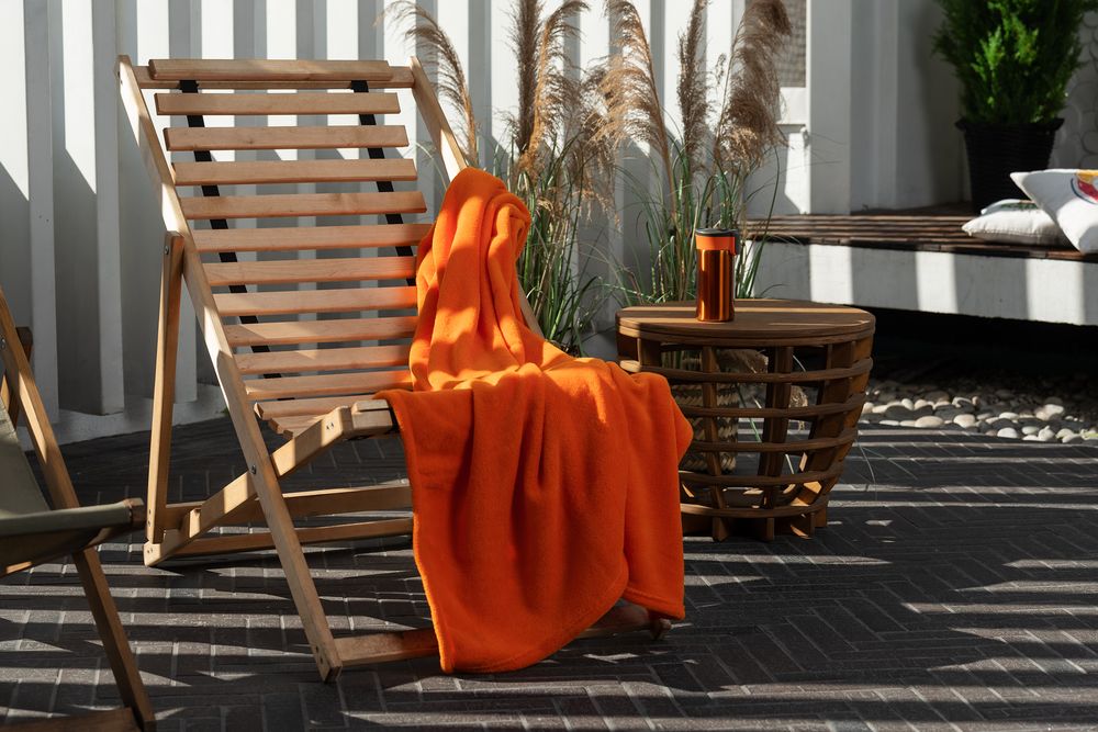 Плед Plush, оранжевый — изображение 5