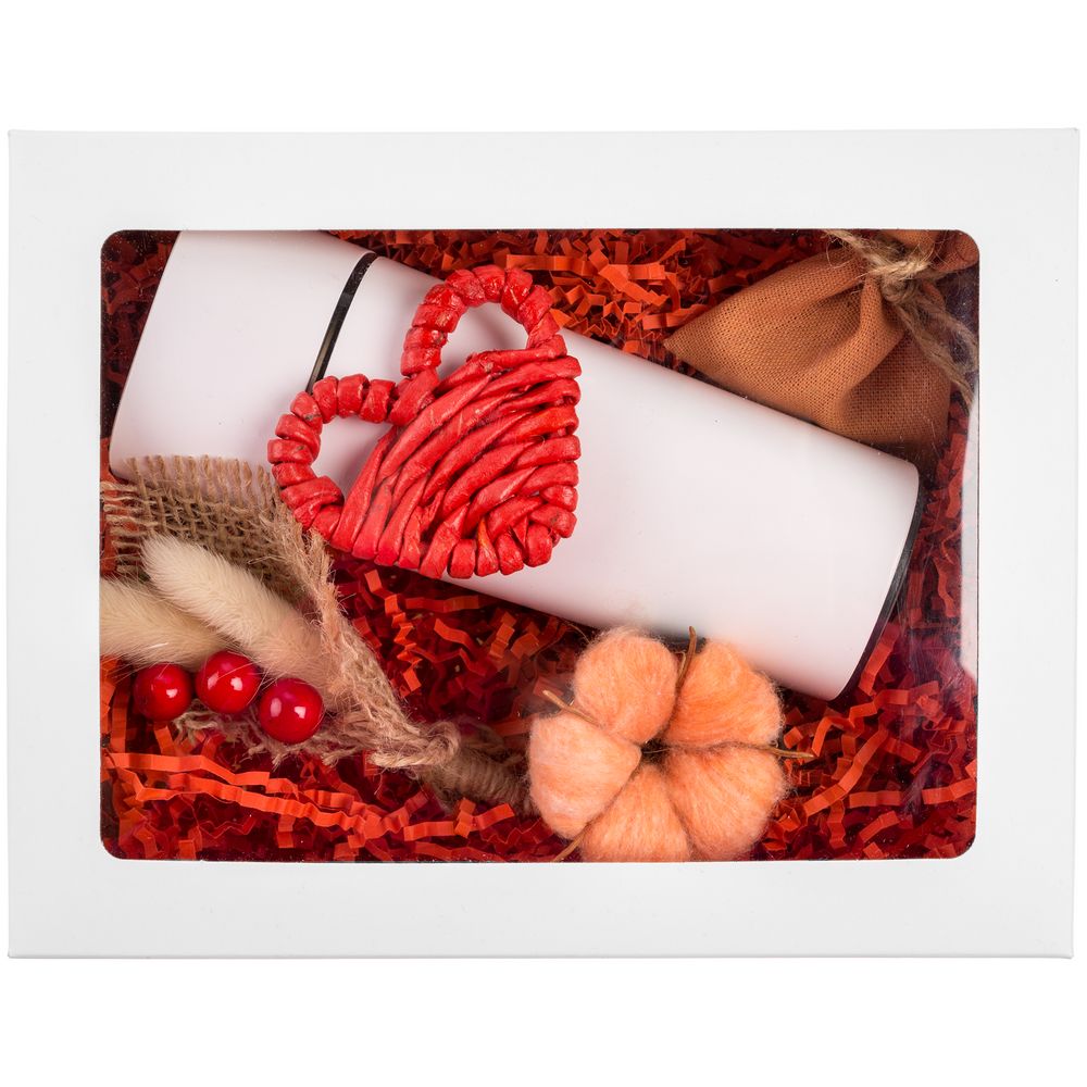 Коробка с окном InSight, белая с красным наполнением — изображение 7