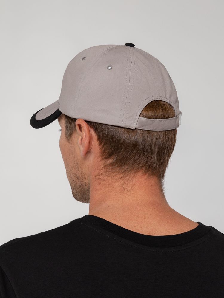 Бейсболка Honor, серая с черным кантом — изображение 9