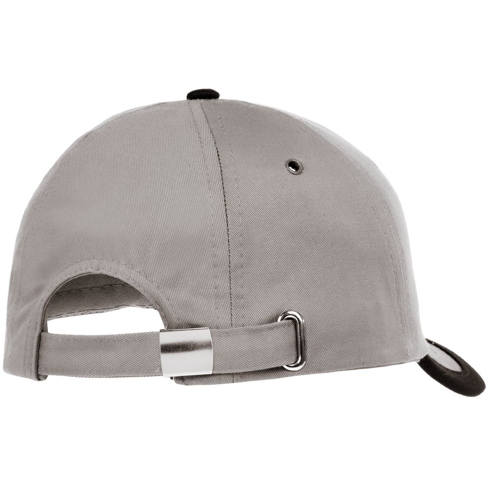 Бейсболка Honor, серая с черным кантом — изображение 3