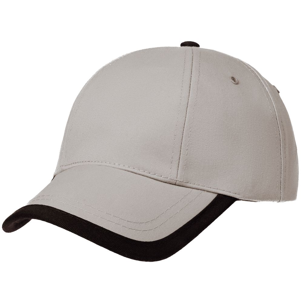 Бейсболка Honor, серая с черным кантом — изображение 2