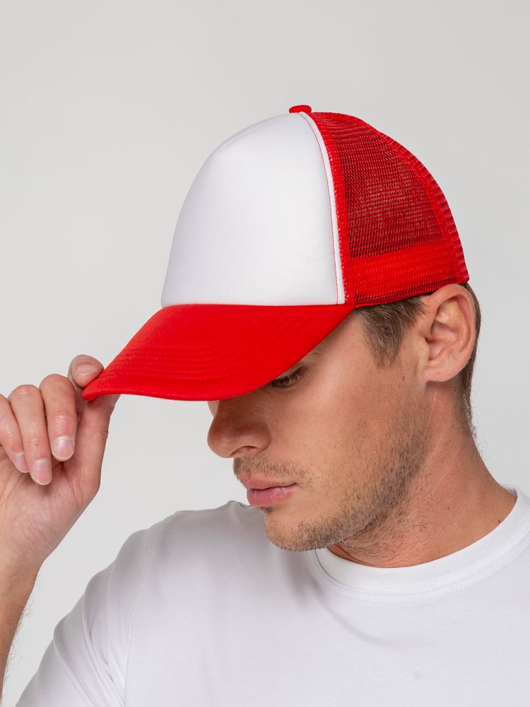Бейсболка Sunbreaker, красная с белым — изображение 10