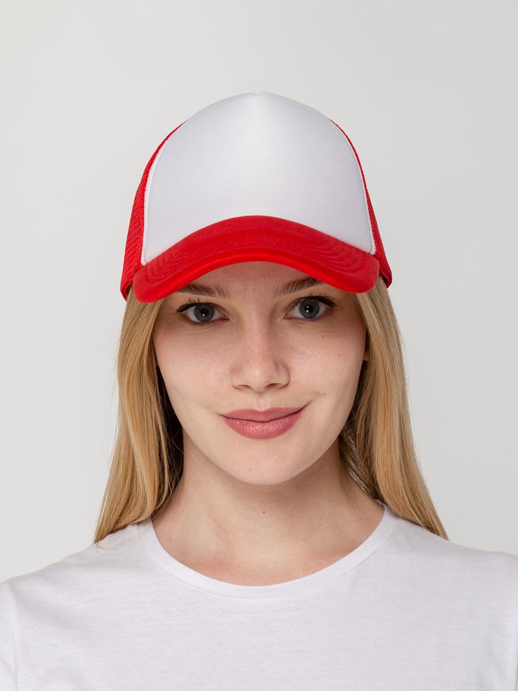 Бейсболка Sunbreaker, красная с белым — изображение 6