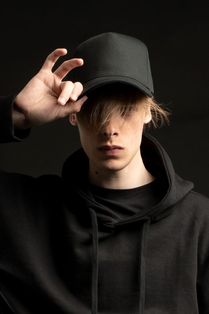 Бейсболка C1, черная — изображение 2