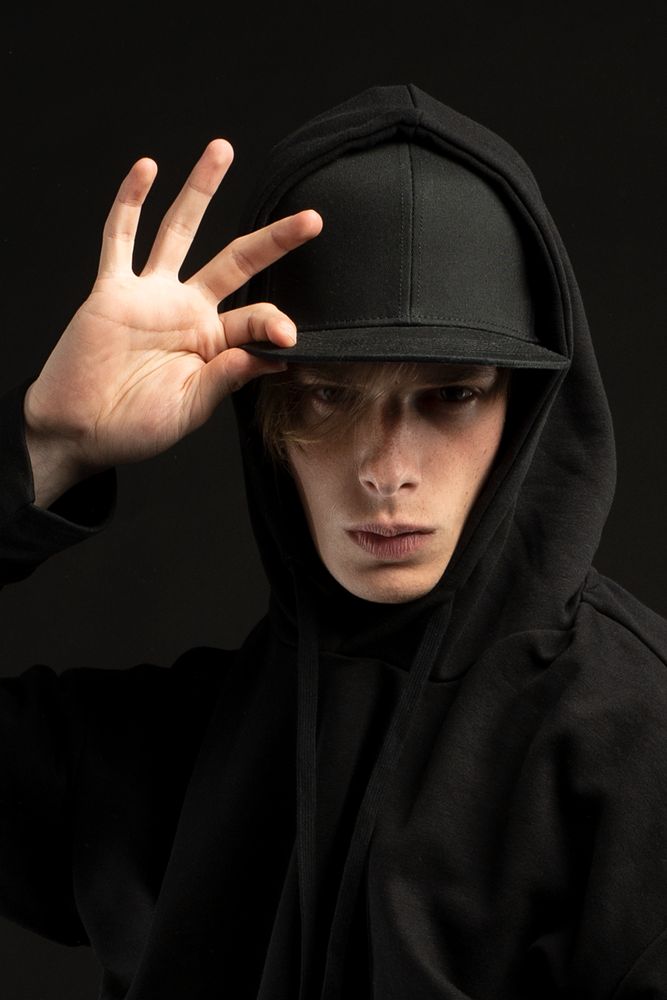 Бейсболка C2, черная — изображение 2