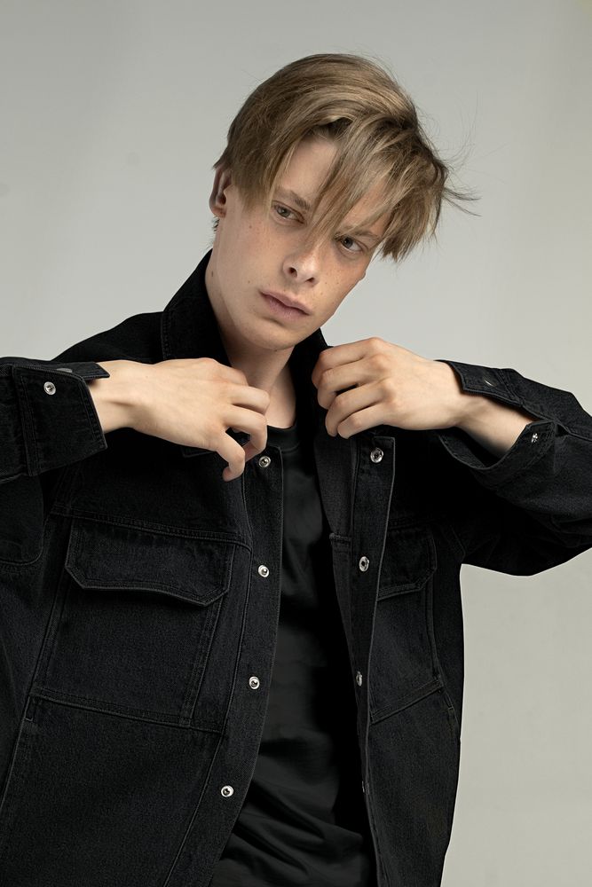 Куртка джинсовая O2, черная — изображение 3