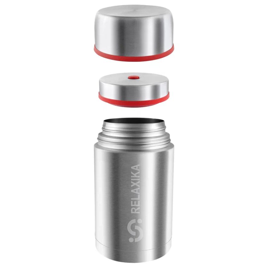 Термос для еды Relaxika 1200, в чехле, стальной — изображение 3