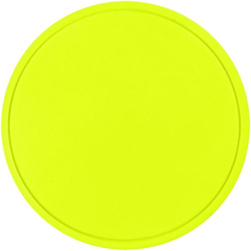 Лейбл из ПВХ Dzeta Round, L, желтый неон