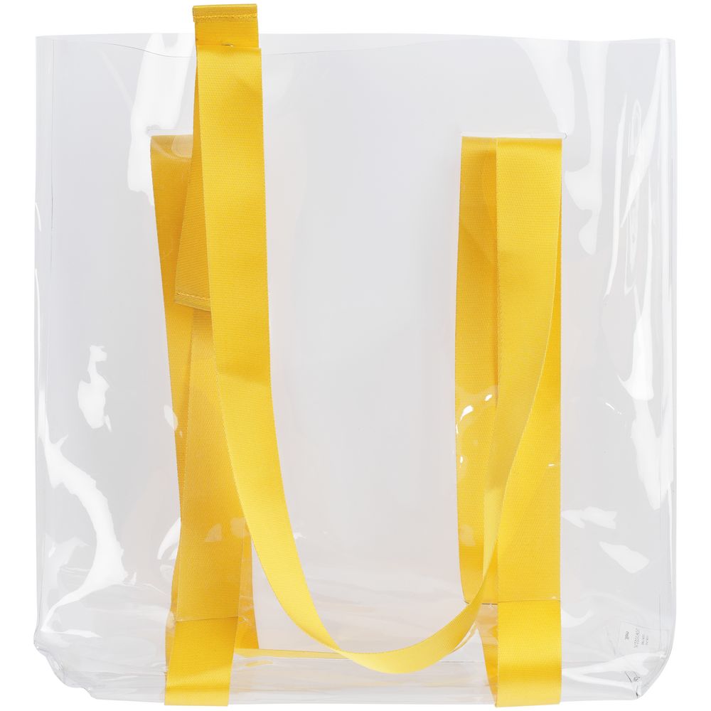 Шопер Clear Fest, прозрачный с желтыми ручками — изображение 3