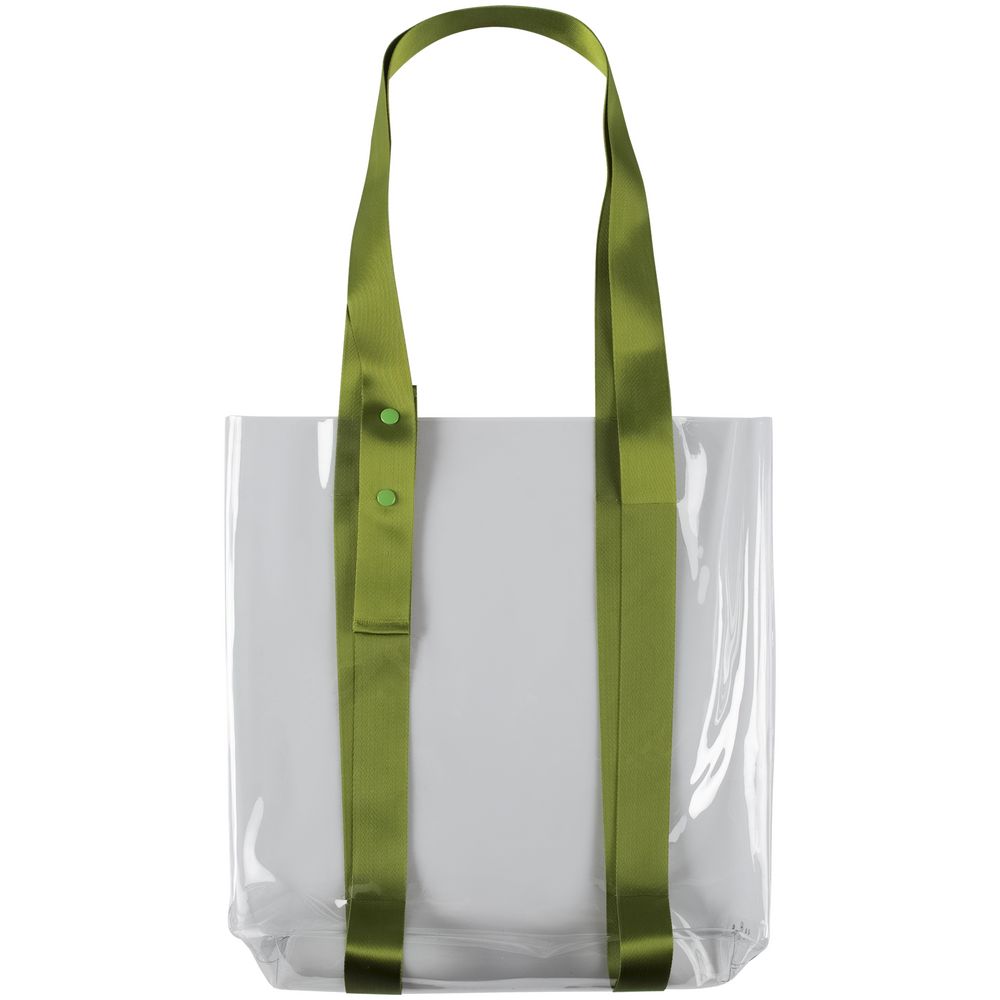 Шопер Clear Fest, прозрачный с зелеными ручками — изображение 2
