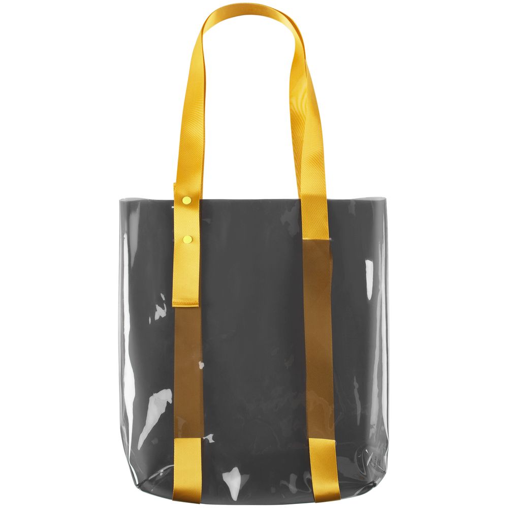 Шопер Clear Fest, прозрачный серый с желтыми ручками — изображение 2