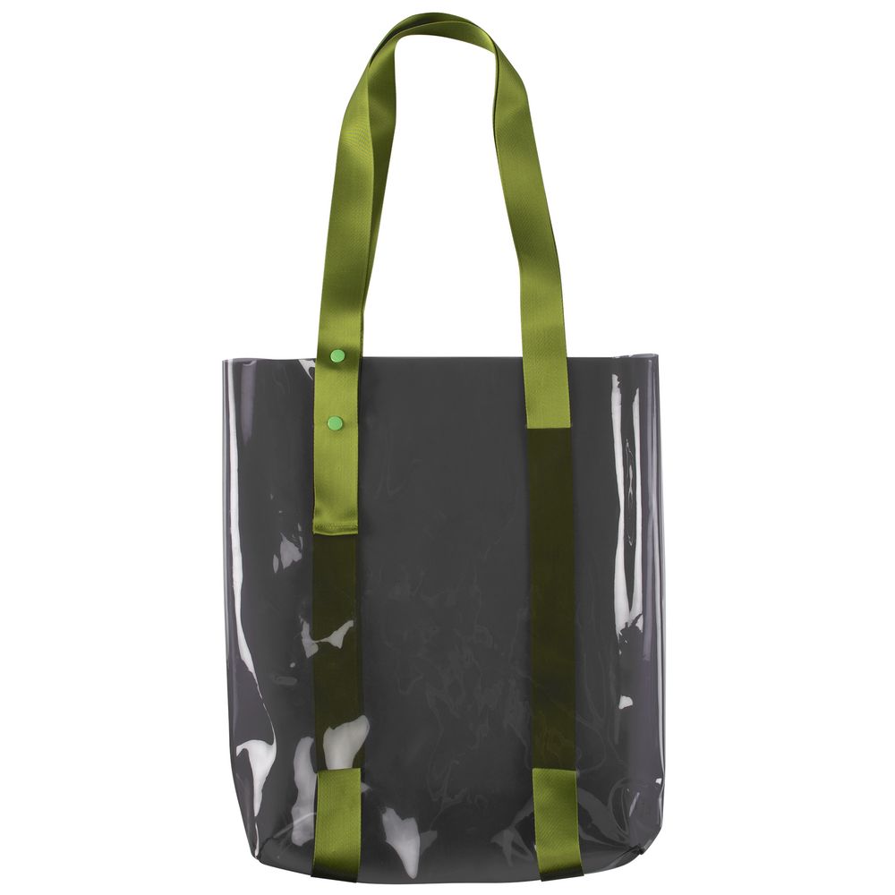 Шопер Clear Fest, прозрачный серый с зелеными ручками — изображение 2