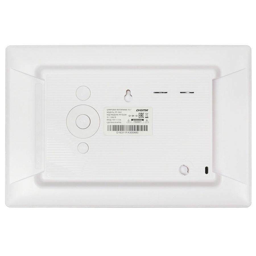 Цифровая фоторамка Digma PF-1043, белая — изображение 4