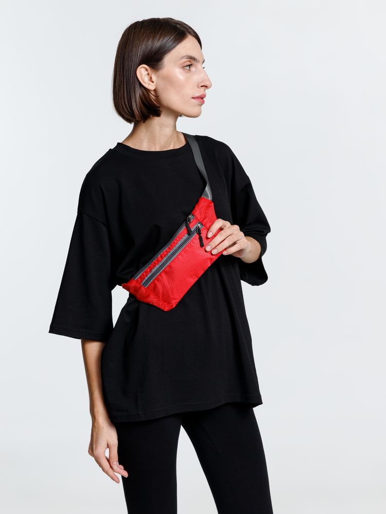 Спортивная поясная сумка Run for Fun, красная — изображение 7