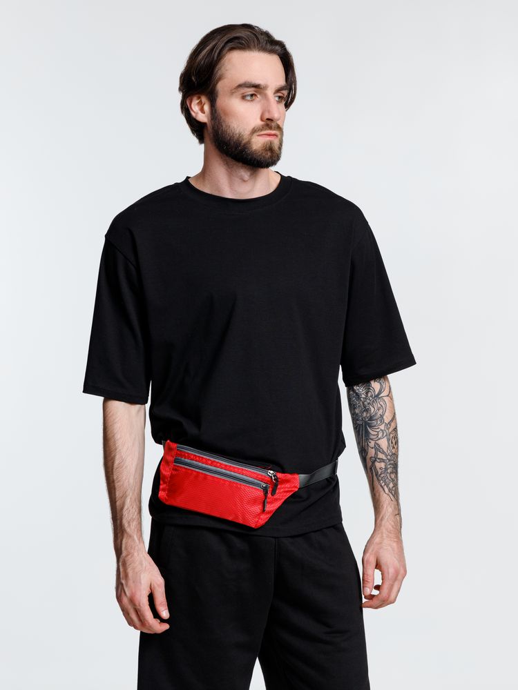 Спортивная поясная сумка Run for Fun, красная — изображение 8