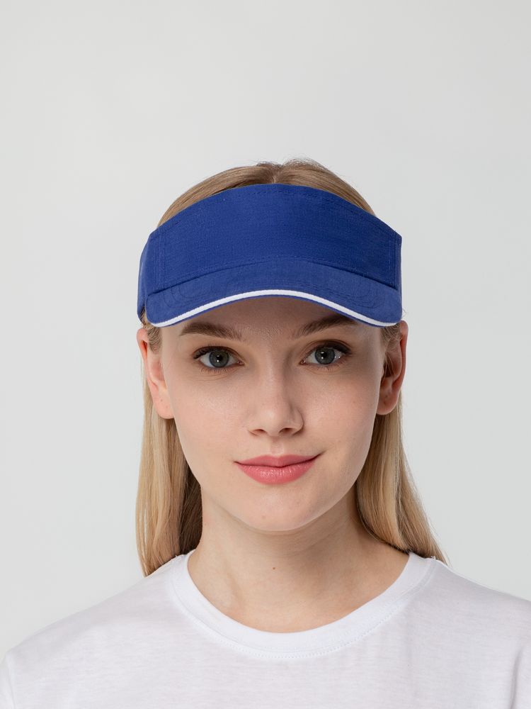 Козырек Active, ярко-синий с белым кантом — изображение 11