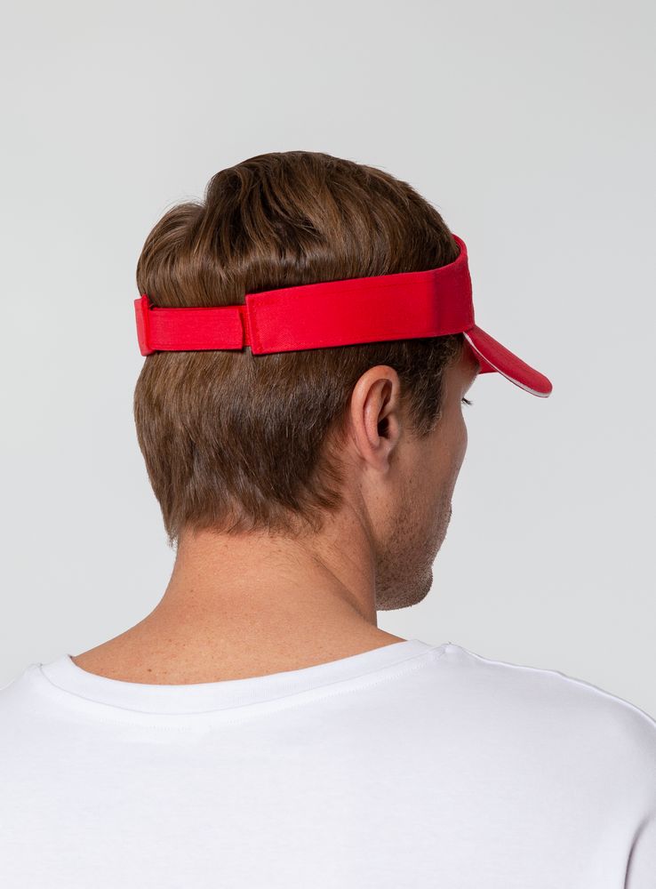 Козырек Active, красный с белым кантом — изображение 9