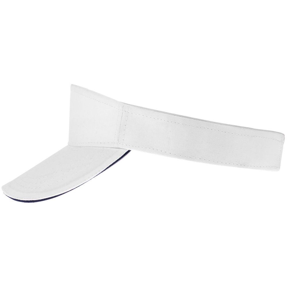 Козырек Active, белый с темно-синим кантом — изображение 4
