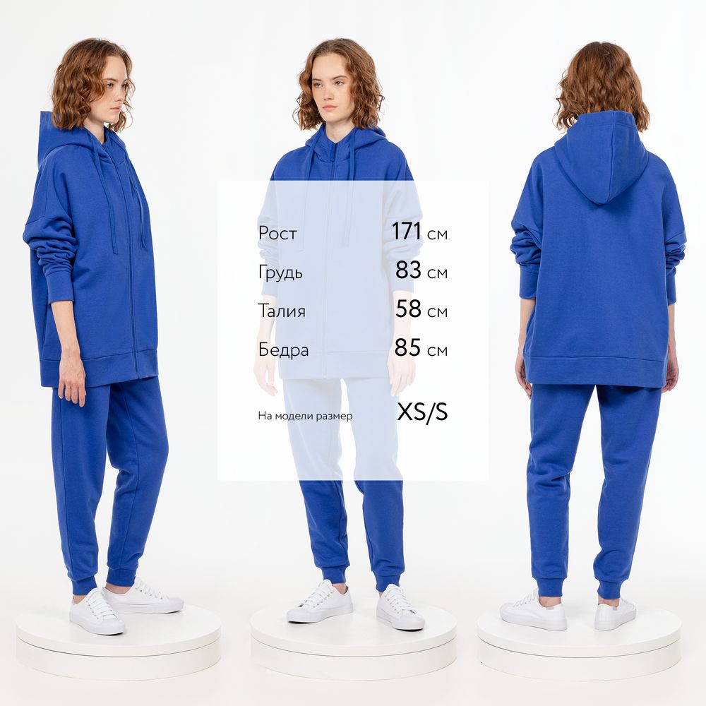 Толстовка унисекс H3, синяя — изображение 5