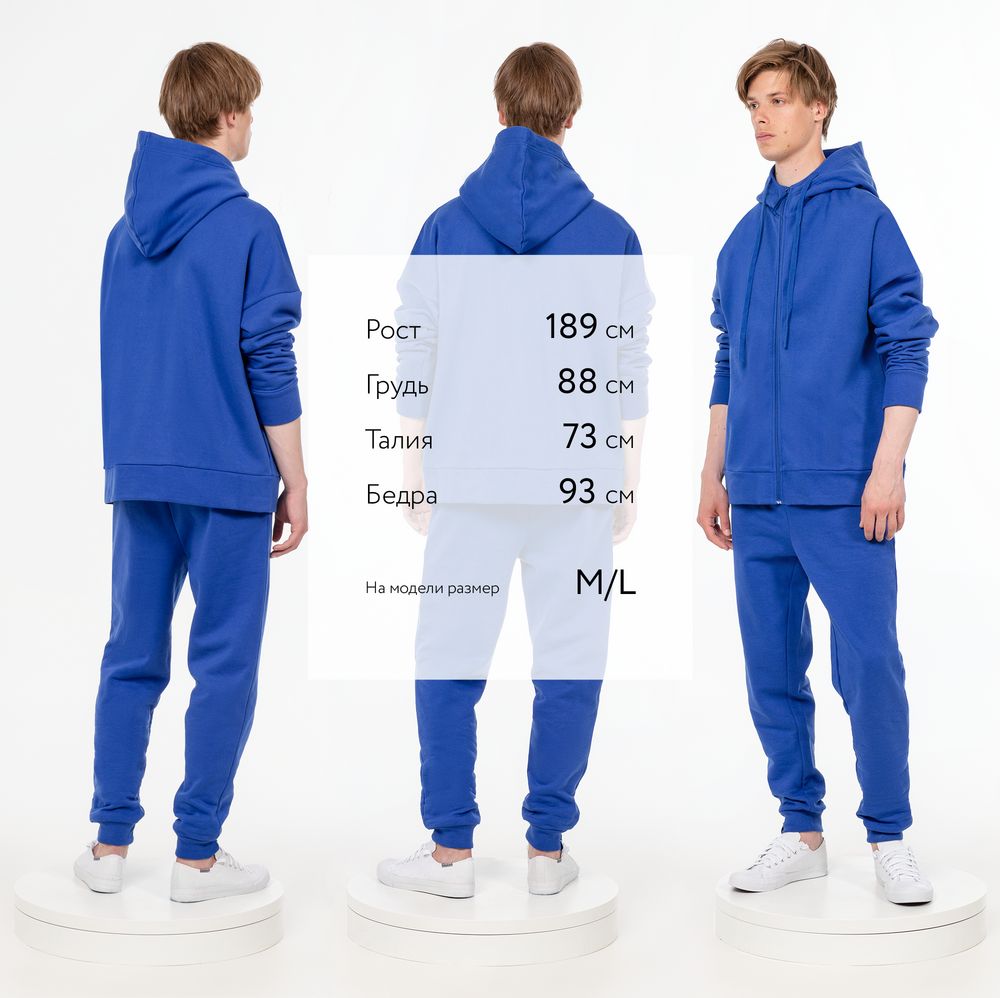 Толстовка унисекс H3, синяя — изображение 7