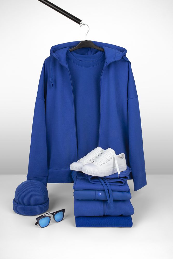 Толстовка унисекс H3, синяя — изображение 13