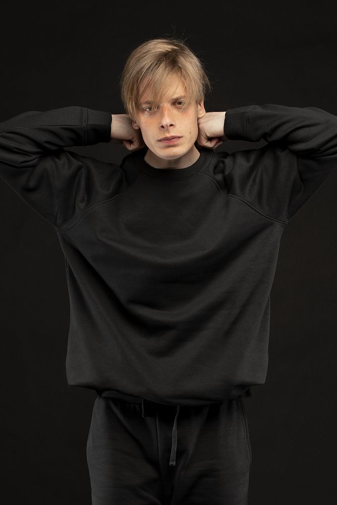 Свитшот унисекс S1, черный — изображение 3